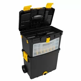 758259549220 STALWART Rolling Tool Box Wheels Handle Top #2