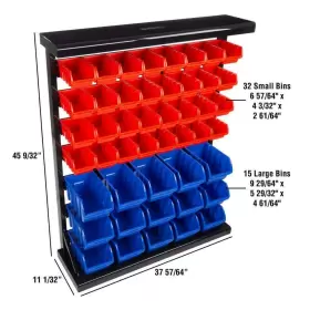 HW2200024 STALWART Shelf Bins Storage Organizer Rack #2