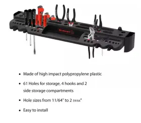 M220043 STALWART Tool Storage Shelf Wall Mountable Organizer