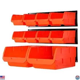 B08YY3RB33 STANLEY Wall Storage Bins Organizer Rails Tool