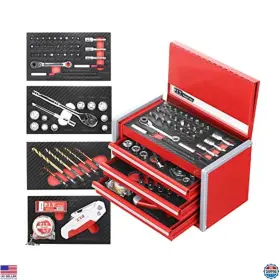 B0B11GZD8T STANLEY Drawer Steel Tool Box Mechanics Set