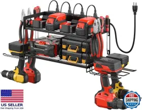 B0CJ8T666H STANLEY Garage Tool Storage Charging Station Power
