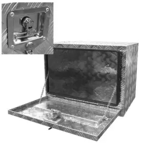 96019-H1 STARK USA Bed Tool Box Storage Diamond Plate #2