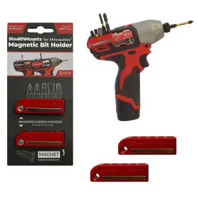 BH-MW12-RED-2 STEALTHMOUNTS Milwaukee Magnetic Bit Holder