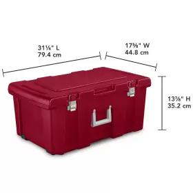 1842-7B STERILITE Lockable Footlocker Toolbox Container #3