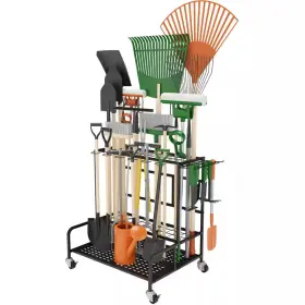 313056797771 STTORABOKS Garden Tool Organizer Wheels Garage