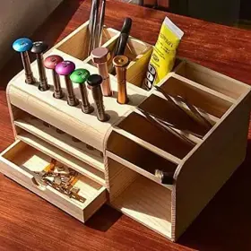 WD-01 SUIDI Mutifunctional Wooden Storage Box Desktop Phone