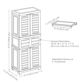 SUP-295 SUNNYDAZE Garage Storage Cabinet Shelves Tool Fre #3