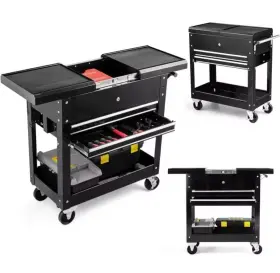 445045943951 SUPERBUY Rolling Tool Box Cabinet Wheels Drawer