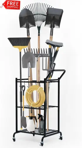 726084346512 SWAAVEE Garden Tool Organizer Wheels Garage 726084346512 SWAAVEE Garden Tool Organizer Wheels Garage