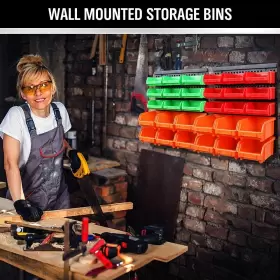 737311605180 SWANLAKE GARDEN TOOLS Wall Storage Bins Garage #2