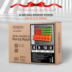 737311605180 SWANLAKE GARDEN TOOLS Wall Storage Bins Garage #3