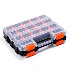 782942074157 SYEAPONE Double Tool Storage Box Partition Stora