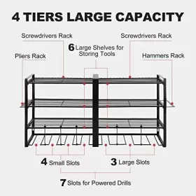 717981128172 TAKEKIT Power Tool Organizer Wall Mount Tiers #3
