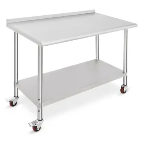 966231024557 TAKYWEP Steel Table Food Worktable Adjustab