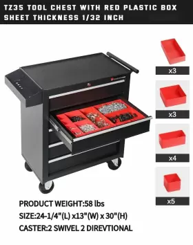 TZ35-P TANKSTORM Tool Chest Steel Rolling Box Drawer #3