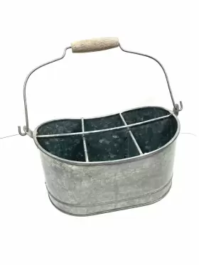 490841900513 THRESHOLD Galvanized Tool Craft Caddy Gardening #3