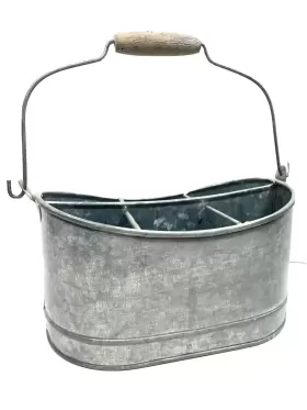 490841900513 THRESHOLD Galvanized Tool Craft Caddy Gardening