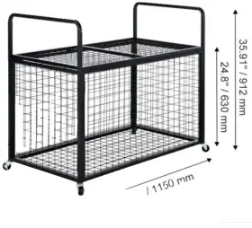 SKUQL452425YCTJG7AS3V0 TOOL PLANT CART PROS Wire Mesh Mobile #3