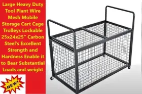 SKUQL452425YCTJG7AS3V0 TOOL PLANT CART PROS Wire Mesh Mobile