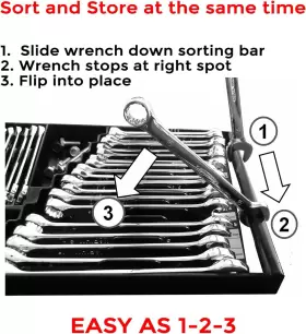 696595909943 TOOL SORTER Wrench Organizer Space Tray #2