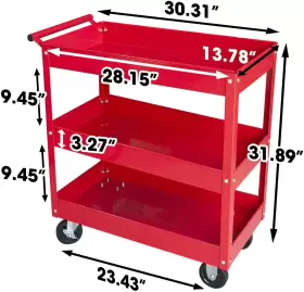 34366 TORIN Jacks Tool Carts Shelf Steel Service Utility #2