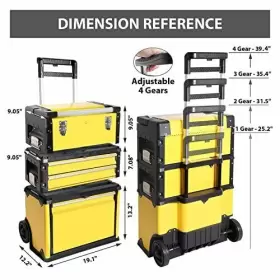 ATRJF-C305ABDY TORIN Big Stackable Rolling Tool Box Toolbox #3