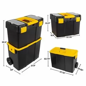75-3042 TRADEMARK GLOBAL Tool Box Wheels Stackable Chest #3
