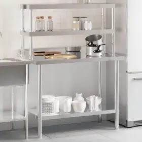 03F2BDCA36 TREATLIFE HOME Steel Kitchen Table Overshelf Ideal
