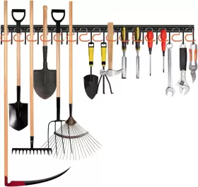 711181958898 TVKB Garden Tool Organizer Garage Wall Mount Du