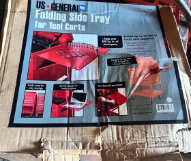 56437 US GENERAL Folding Tray Drawer Tool Box Chest