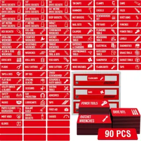 ZH0169 VANTASII Magnetic Toolbox Labels Printed Blanks Tool