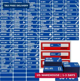 ZH0192 VANTASII Magnetic Toolbox Labels Printed Blanks Tool