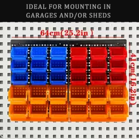 313101882872 VEOFEMLEA Wall Storage Bins Tool Organizer Rack #2