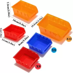 313101882872 VEOFEMLEA Wall Storage Bins Tool Organizer Rack #3