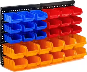 313101882872 VEOFEMLEA Wall Storage Bins Tool Organizer Rack