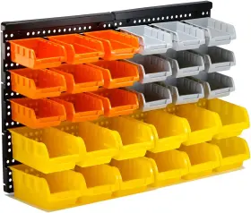 711182000343 VEOFEMLEA Wall Storage Bins Tool Organizer Rack