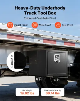 197988189046 VEVOR Underbody Tool Box Steel Trailer Storage