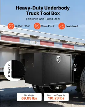 197988189169 VEVOR Underbody Tool Box Steel Trailer Storage