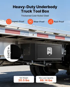 197988191254 VEVOR Underbody Tool Box Steel Trailer Storage