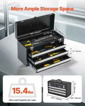 197988651208 VEVOR Tool Box Drawers Organizer