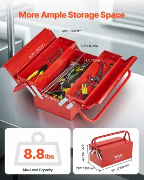 197988653554 VEVOR Tool Box Folding Cantilever Toolbox Handle