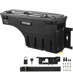840281545407 VEVOR Bed Storage Box Lockable Lid Waterproof