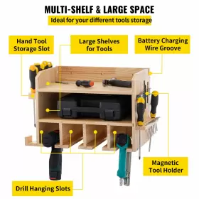 SMYMS24 VEVOR Power Tool Organizer Drill Wall Holder Slots #3