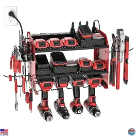 TOPDU8-RED VISIT THE CRST STORE Power Tool Organizer Wall