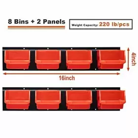 781827270301 WALLMASTER Wall Storage Bins Rack Rails #2