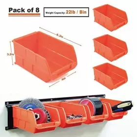 781827270301 WALLMASTER Wall Storage Bins Rack Rails #3
