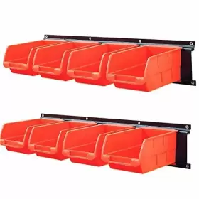 781827270301 WALLMASTER Wall Storage Bins Rack Rails