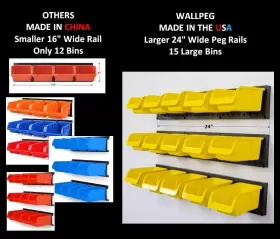 860011693505 WALLPEG Wall Storage Bins Peg Board Tracks #3