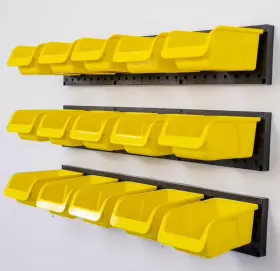 860011693505 WALLPEG Wall Storage Bins Peg Board Tracks